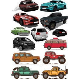 Vehicle Bundle: Diverse Car Cliparts