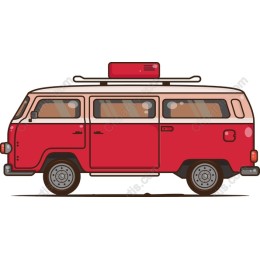 Retro Red Van