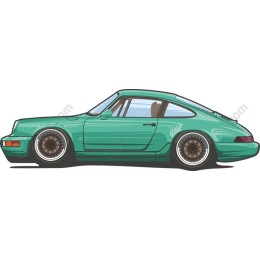 Classic Teal Sports Car