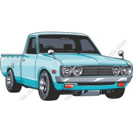 Classic Vintage Blue Pickup Truck