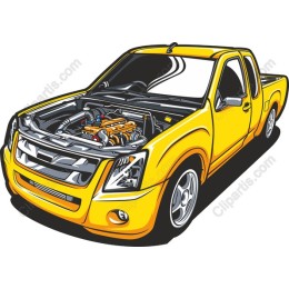 Yellow Pickup Truck