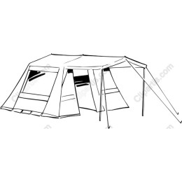 Hand-Drawn Camping Tent