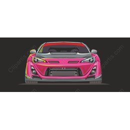 Vibrant Pink Sports Car