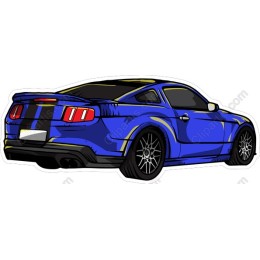 Sleek Blue Sports Car