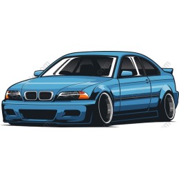 Dynamic Blue Sports Car