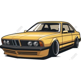 Classic Yellow Sports Car