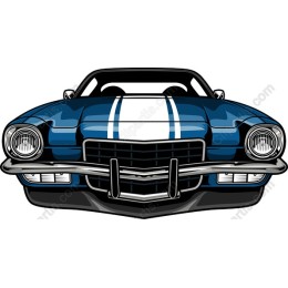 Classic Blue Muscle Car