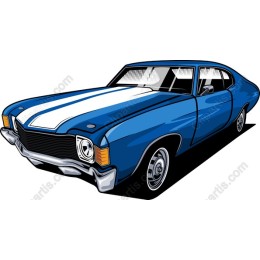 Classic Blue Muscle Car