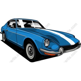 Classic Blue Sports Car