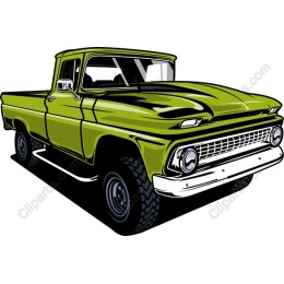 Classic Green Pickup Truck