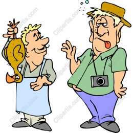Whimsical Fisherman and Photographer