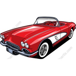 Classic Red Convertible Car