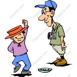 Joyful Dancing Child and Adult