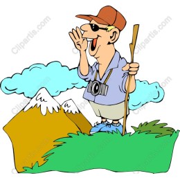 Cheerful Hiker Adventure