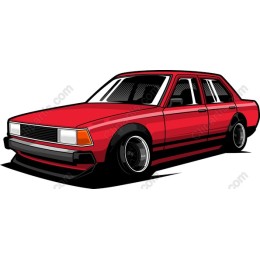 Classic Red Sedan