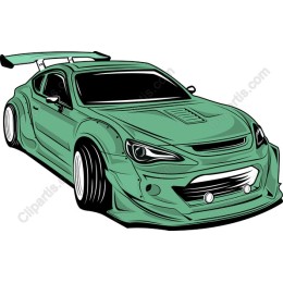Dynamic Racing Car in Mint Green