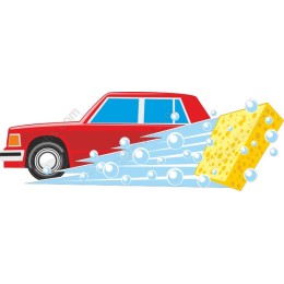 Car Wash with Red Car and Sponge