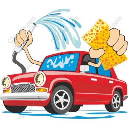 Playful Red Car Wash