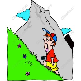 Adventure Awaits: Hiker Climbing