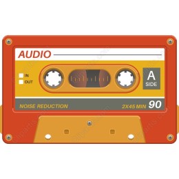 Retro Audio Cassette Clipart