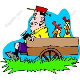 Charming Farmer and Chickens