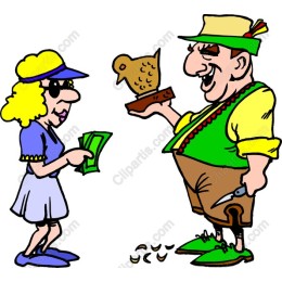 Cheerful Vendor and Buyer