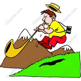 Whimsical Mountain Musician