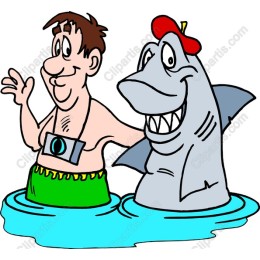 Summer Fun - Man and Shark