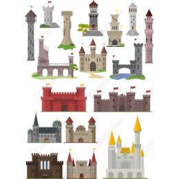 Castle Clipart Set - Enchanting Bundle