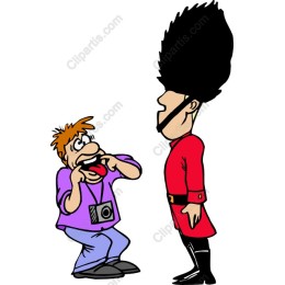 Cheeky Tourist and Guard