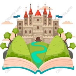 Magical Castle in an Open Book