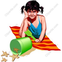 Beach Fun: Playful Girl
