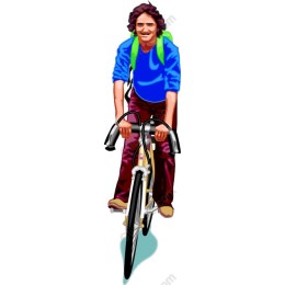 Vibrant Cyclist