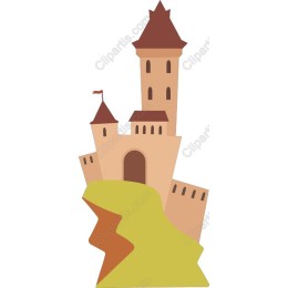 Whimsical Castle on a Cliff