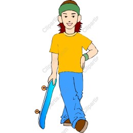Vibrant Young Skateboarder