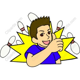 Cheerful Bowling Thumbs Up