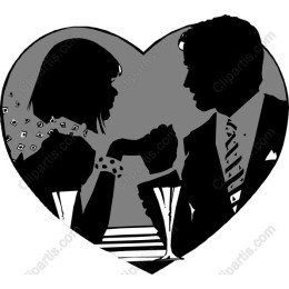 Elegant Couple in Heart Shape