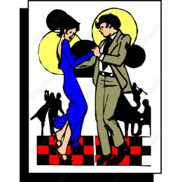 Dance of Elegance - Vintage Dancing Couple