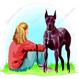 Serene Companionship: of Woman and Dog