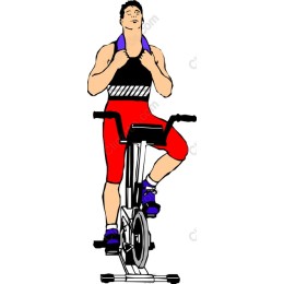 Dynamic Fitness Enthusiast Exercise Bike