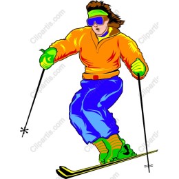 Vibrant Retro Skiing