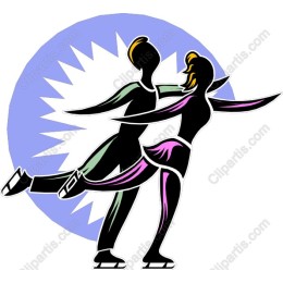 Dynamic Ice Skating Couple