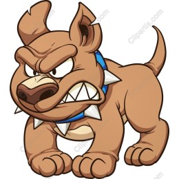 Fierce Cartoon Bulldog