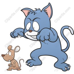 Playful Cat and Mouse