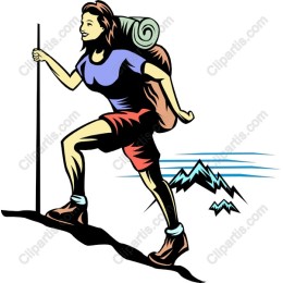 Adventurous Woman Hiking