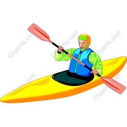 Vibrant Kayaker in Action