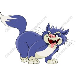 Whimsical Blue Cat