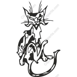 Stylized Cat (Black and White)