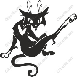 Whimsical Black Cat