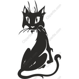 Whimsical Black Cat